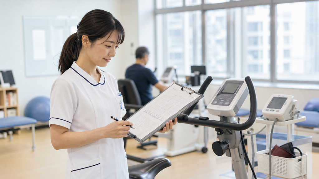 心臓リハビリ外来看護師求人の確認資料を見る外来看護師