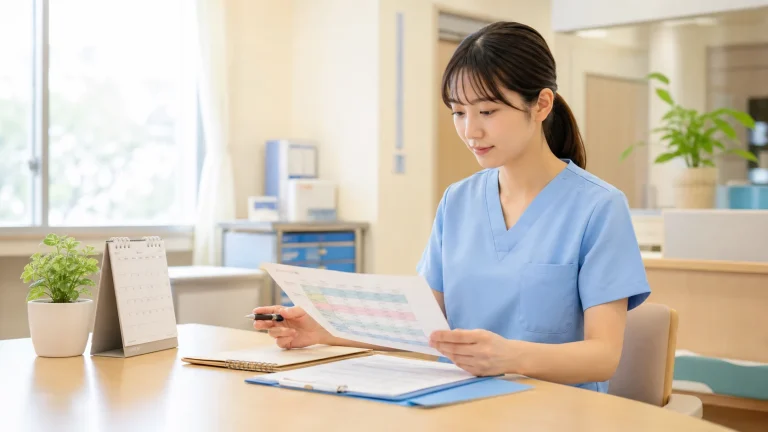 午前のみ勤務の求人条件を確認する看護師