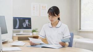 骨粗しょう症外来看護師求人の確認資料を見る外来看護師