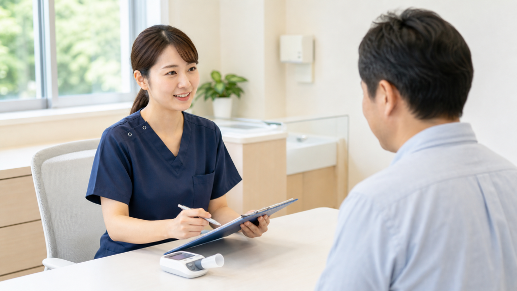 禁煙外来看護師求人の面談支援を行うクリニック看護師