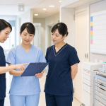 混合病棟看護師求人の役割分担を病棟で確認する看護師